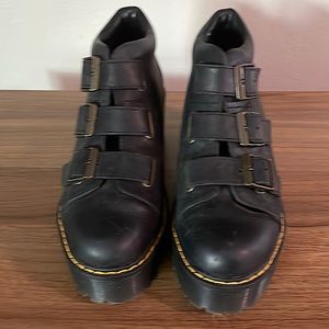 Barely worn Dr. Martens Coppola, Black, Leather, Low platform.  Size US 8 , 39EU